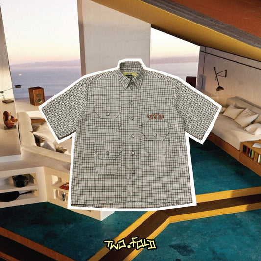 BROWN BOX BUTTON UP